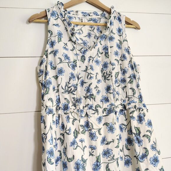 J.Crew Women's Floral Tiered Midi Dress Preppy Coastal Flowy Beachy Ruffles 10 - Picture 4 of 11